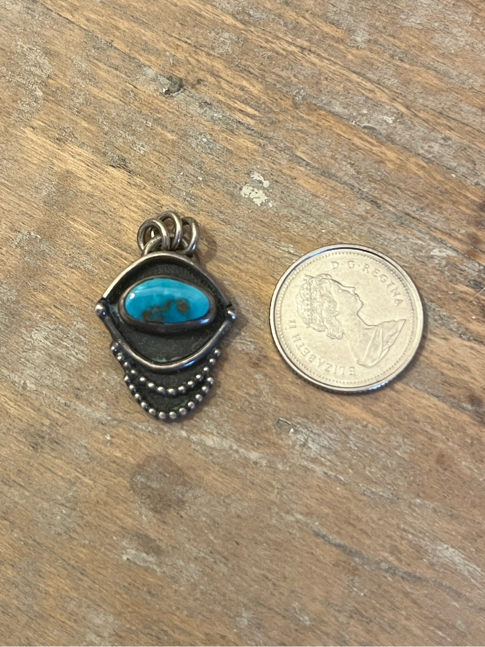 Sterling silver and turquoise pendant